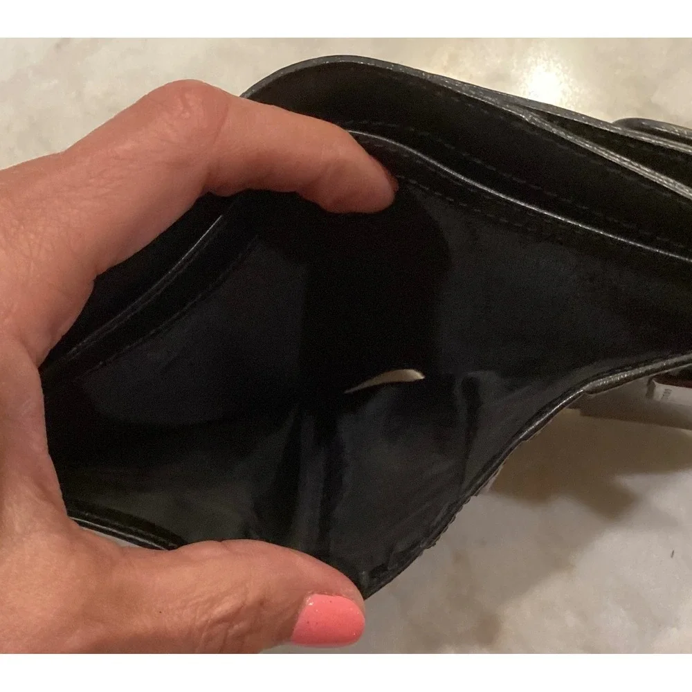 Gucci Black Leather Wallet‎ Coin Purse Card Holder Small